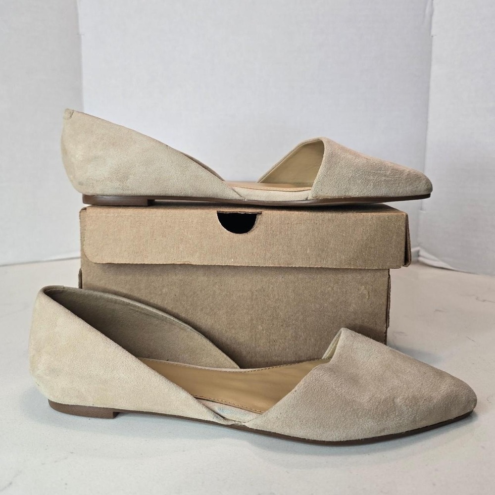 J. Crew Zoe suede d'orsay shoes flats pointy toes in Women's Size 8
